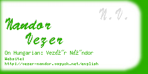 nandor vezer business card